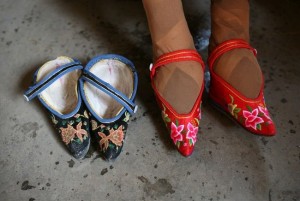 Bound Feet Women In Liuyi Village Of Yunnan Province