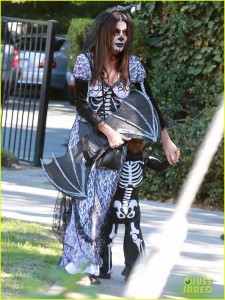 Sandra Bullock Shows Off Her Ghoulish Figure at Halloween Party with Louis