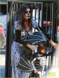 Sandra Bullock Shows Off Her Ghoulish Figure at Halloween Party with Louis